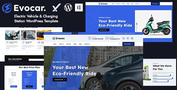 Evocar 1.0 – Electric Vehicle & Charging Station WordPress Theme