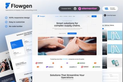 Flowgen - Operations & Supply Chain Consulting Elementor Template Kit