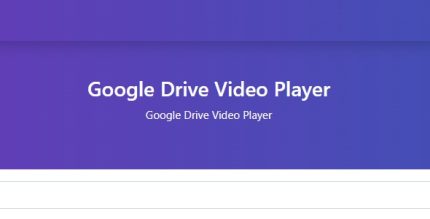 Google Drive Video Player PHP System