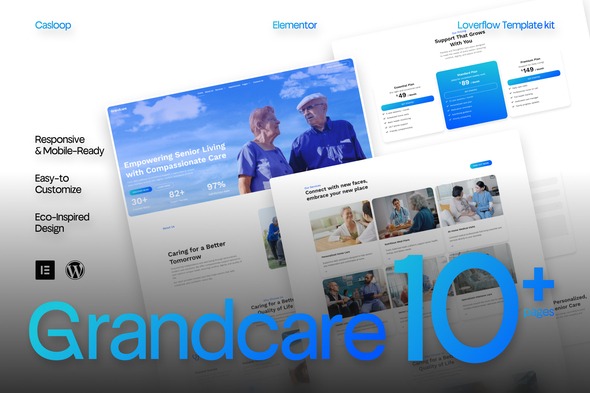 Grandcare 1.0 – Residential Care Elementor Template Kit