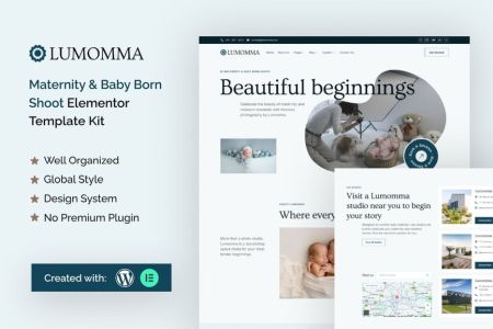 Lumomma 1.0 – Maternity & Baby Born Shoot Elementor Template Kit