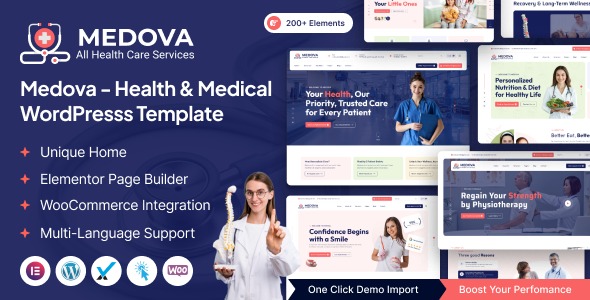 Medova 1.2.0 – Health & Medical WordPress Theme