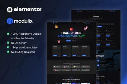 Modulix - Digital Product Store Elementor Pro Template Kit