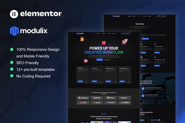 Modulix 1.0 – Digital Product Store Elementor Pro Template Kit