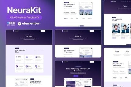 NeuraKit - AI SaaS Elementor Template Kit