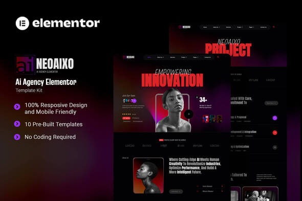Neoaixo 1.0 – AI Agency Elementor Template Kit