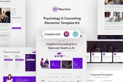Neurona - Psychology & Counseling Elementor Template Kit