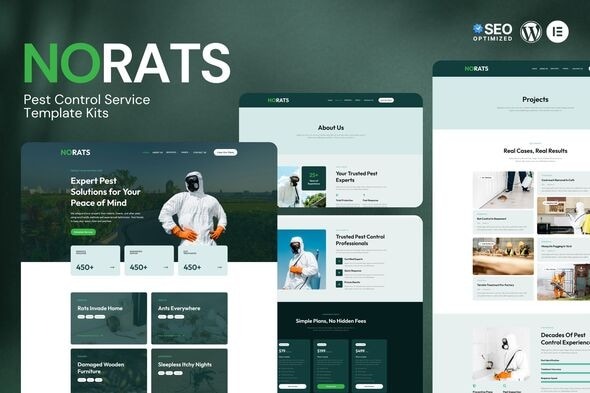 Norats 1.0 – Pest Control Service Elementor Kits