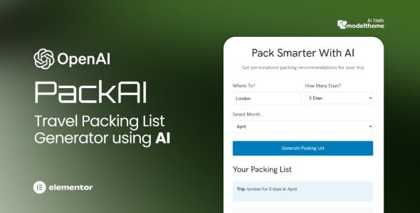 AI Travel Packing List Generator 1.1.0