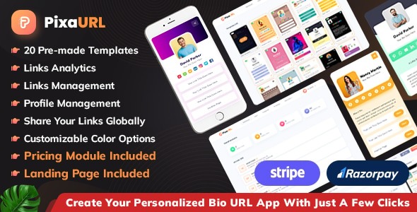 PixaURL 0.1.1 – Run Your Own SaaS Platform for Building Bio URL , Mini Sites, Digital Cards