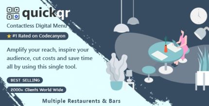 QR Menu Maker SaaS - Contactless QR Code Restaurant MenuQuickQR Laravel CMS