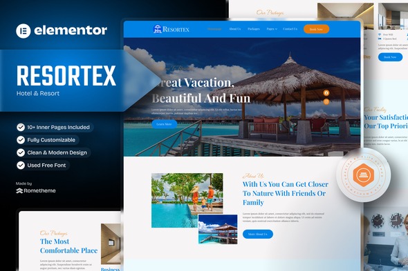 Resortex 20250504 – Hotel & Resort Elementor Pro Template Kit