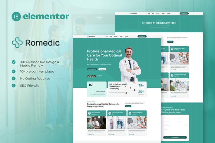 Romedic 1.0 – Hospital & Medical Clinic Elementor Template Kit