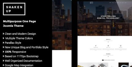 Shakenup - Onepage Business Joomla Template
