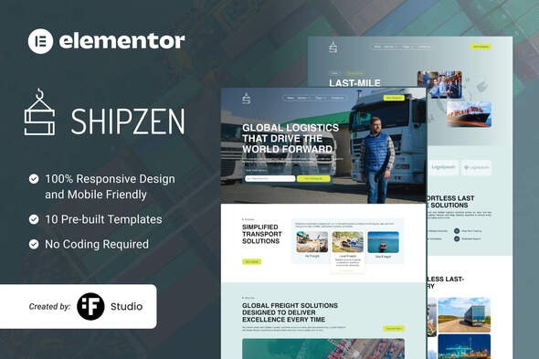 Shipzen 1.0 – Logistics & Transportation Elementor Template Kit