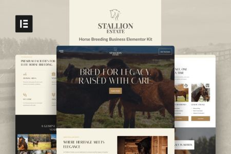 StallionEstate 1.0 – Horse Breeding Business Elementor Pro Template Kit