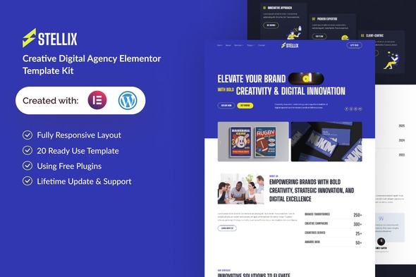 Stellix 1.0 – Creative Digital Agency Elementor Template Kit