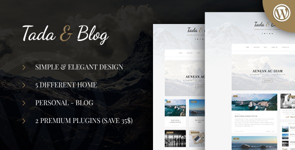 Tada & Blog 1.3 – Personal WordPress Theme