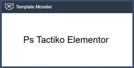 Ps Tactiko Elementor - Equipment & Military Gears Prestashop Theme