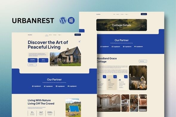 Urbanrest 1.0 – Nature Cottage Elementor Template Kit