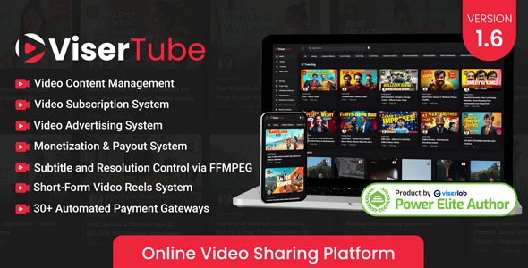 ViserTube 1.6 – Online Video Sharing Platform