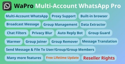 WaPro - Multi-Account WhatsApp Pro (WaCRM)