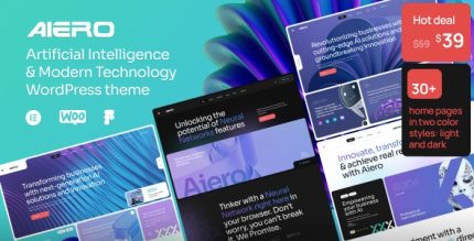 Aiero - AI Agency & Technology WordPress Theme