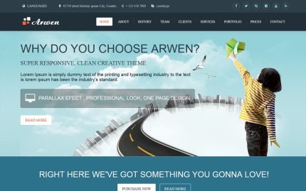 Arwen - Responsive Onepage Joomla Template