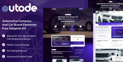 Autode - Automotive Company And Car Brand Elementor Template Kit