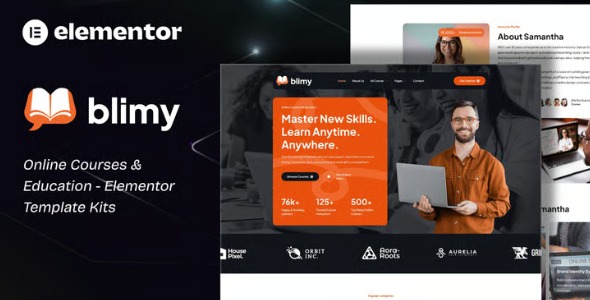 Blimy 1.0 – Online Courses & Education Elementor Template Kits