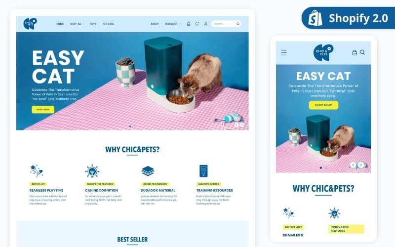 CHIC & PETS 1.5.0 – Best Shopify Pet Themes Store OS