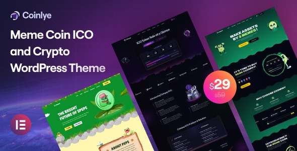 Coinlye 1.0.0 – Meme coin ICO & Crypto WordPress Theme