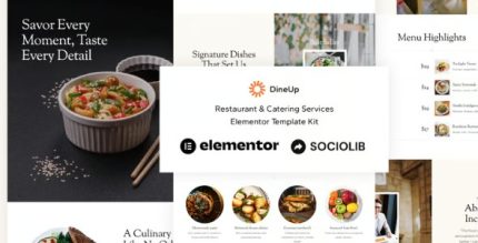 DineUp - Restaurant & Catering Service Elementor Template Kit