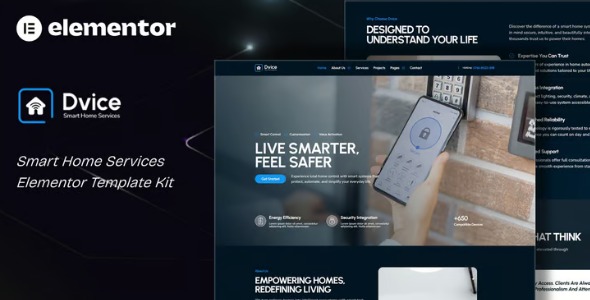 Dvice 1.0 – Smart Home Services Elementor Template Kit