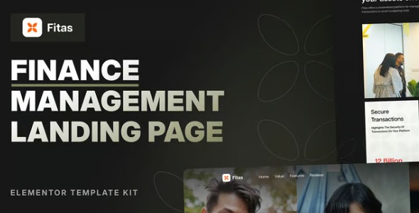 Fitas 1.0 – Finance Management Elementor Pro Template Kit