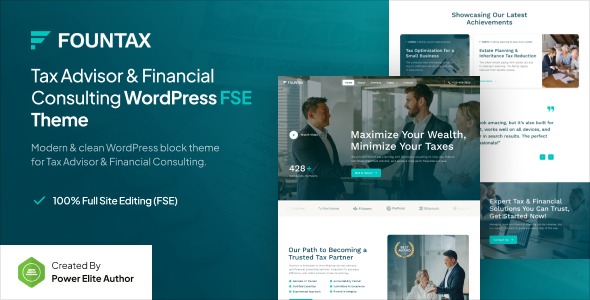 Fountax 1.0.1 – Tax Advisor & Financial Consulting FSE WordPress Theme