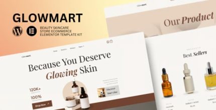 Glowmart - Beauty Cosmestics & Skincare Ecommerce Elementor Template Kit