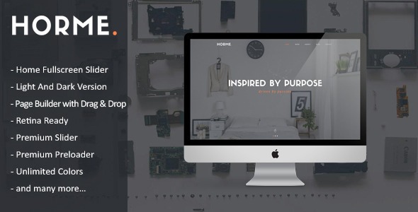 Horme 1.0 – Clean One Page WordPress Theme