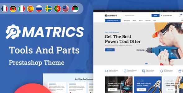 Matrics 2.2.0 – Power Tools and Equipment PrestaShop Theme