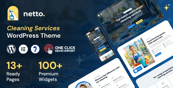 Netto 1.0.1 – Cleaning Company WordPress Theme