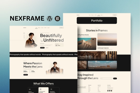 Nexframe 1.0 – AI Image Generator Elementor Template Kit