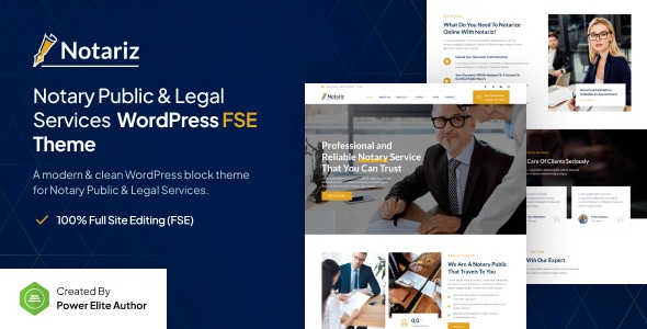 Notariz 1.0.1 – Notary Public & Legal Services FSE WordPress Theme