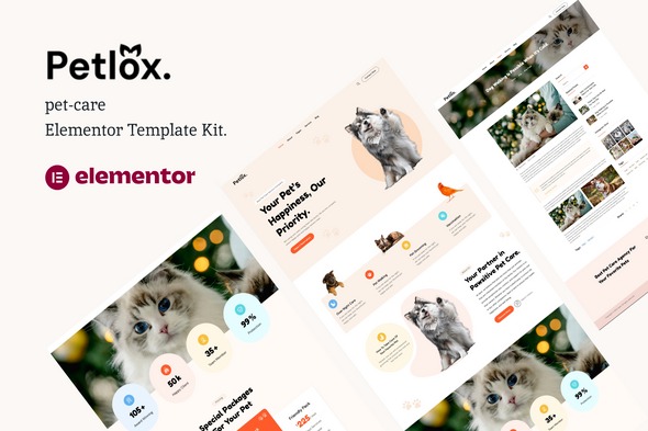 Petlox 1.0 – Pet Care Elementor Template Kit