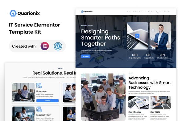 Quarionix 1.0 – IT Service Elementor Template Kit