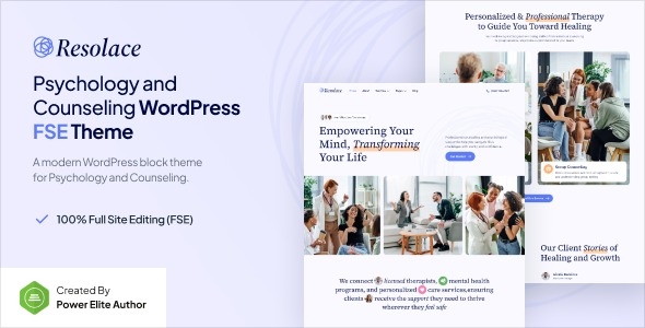 Resolace 1.0.1 – Psychology & Counseling FSE WordPress Theme