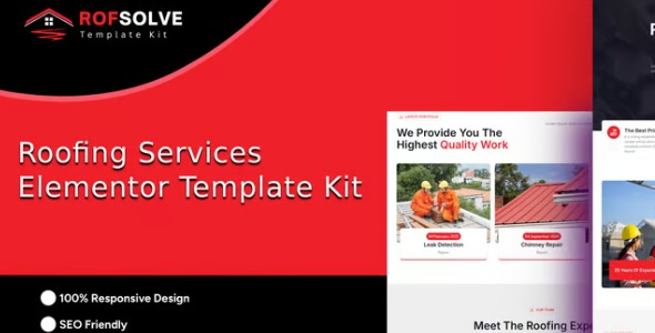 Roofsolve 1.0 – Roofing Services Elementor Template Kit