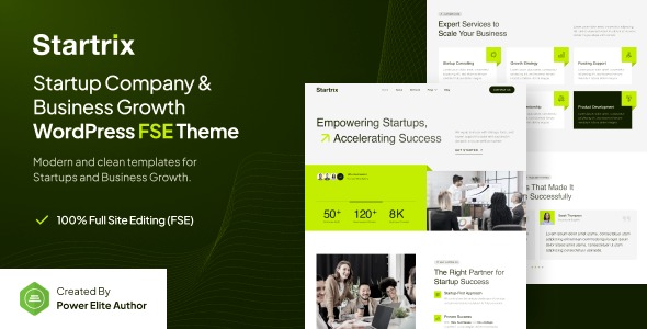 Startrix 1.0.2 – Startup Company & Business Growth FSE WordPress Theme