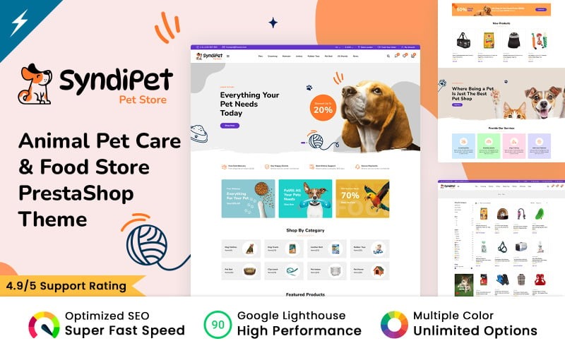 Syndipet 1.3.0 – Animal Pet Care and Pet Food Store PrestaShop Theme