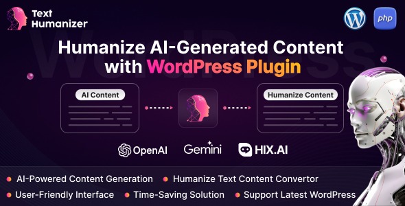TextHumanizer 1.0 – Humanize AI Content Generator WordPress Plugin