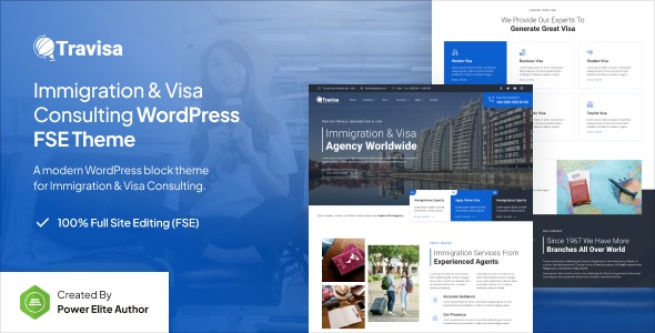 Travisa 1.0.1 – Immigration & Visa Consulting FSE WordPress Theme